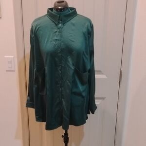 Green Button-Up Shirt